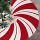 thumbnail image 2 of Falda De Árbol De Navidad Rojo Blanco Y Verde 48 Pulgadas Decoración De Navidad De Caramelo Alfombra De Árbol De Rayas De Remolino De Vacaciones De Invierno Para Ornamentos De Fiesta De Na, 2 of 3