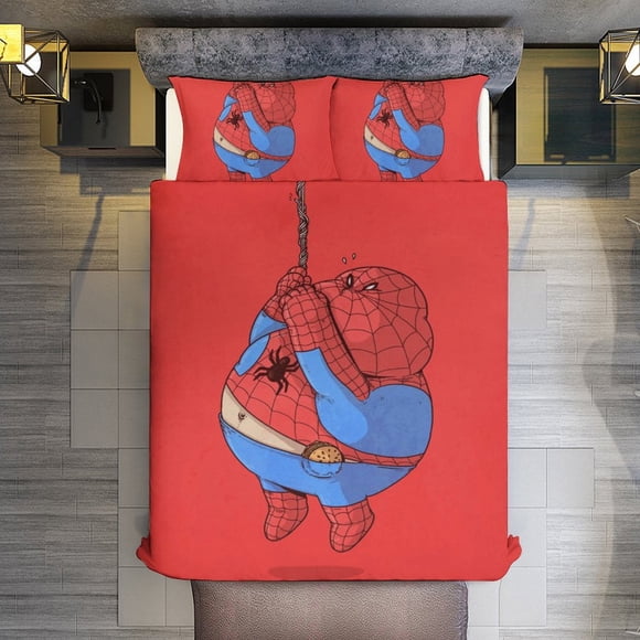 Spider-Man Fat Man Comforter Set for Kids Boys Teen Men Tween 3D Lightweight Microfiber Bedding Sets
