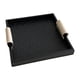 thumbnail image 4 of Bandeadora de joyas Bandeja de joyería Mesa de café Mesa de café Centropítore Basquillo Bandeja de almacenamiento para decoración de tocador de baño Cuadrado negro, 4 of 5