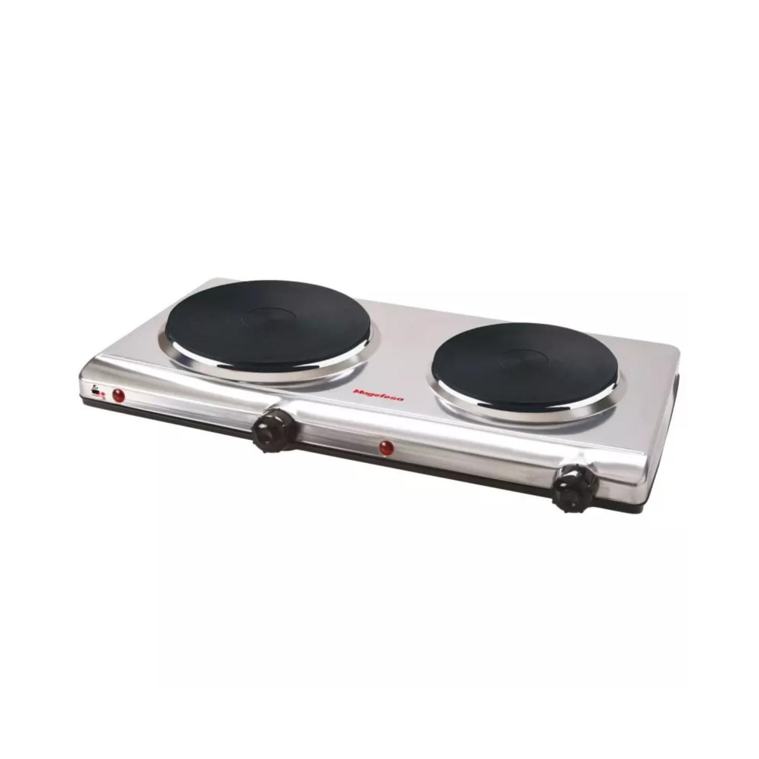 Magefesa - Cocina Encimera Electrica 2 Platos 22500W Dinamic Inox Duo