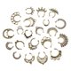 thumbnail image 3 of 21 piezas de cristal tabique falso clicker anillo de la nariz no perforante bronce antiguo, 3 of 5