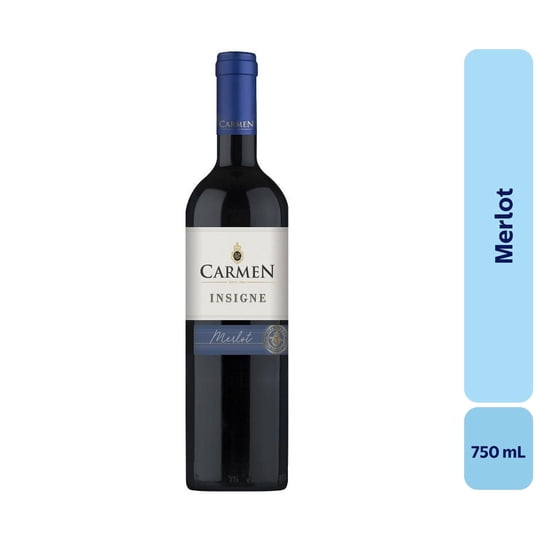 Vino Merlot Botella 750 mL Carmen