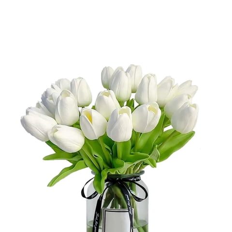 Nature’S Mimic - Flores Artificiales Nature'S Imic White Tulipanes X20