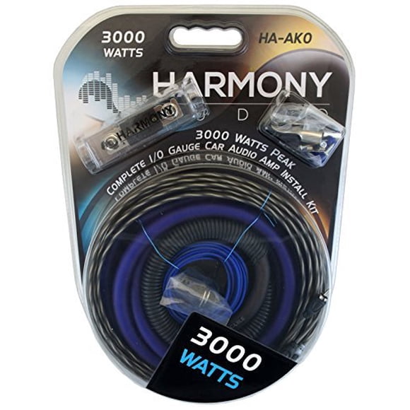 Kit completo de instalación de amplificador estéreo para coche, calibre 1/0, 3000 W, Harmony