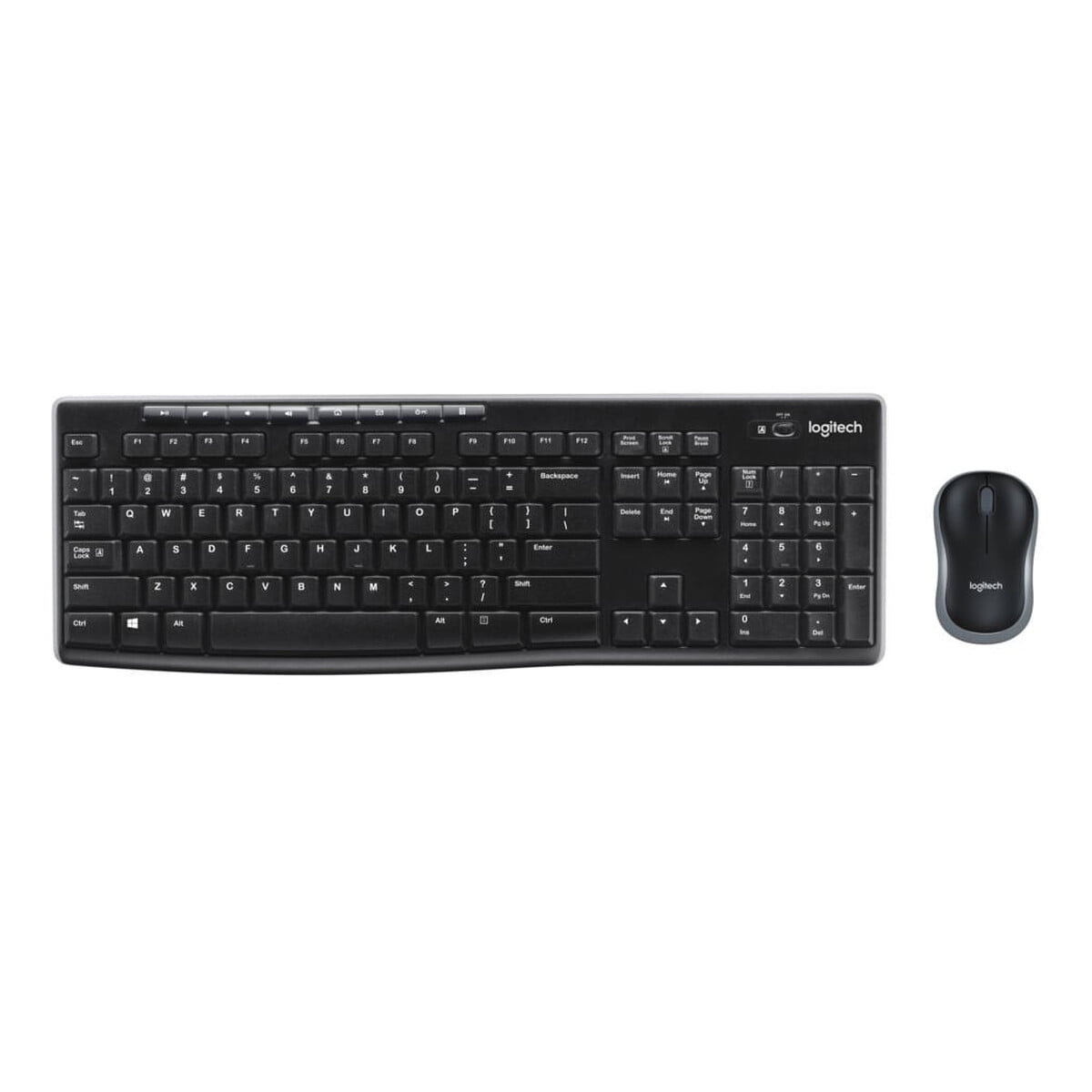 Combo Teclado Y Mouse Inalámbrico Logitech Mk270 2.4ghz Negro