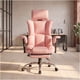 thumbnail image 1 of Silla Oficina Ejecutiva Ergonómica Reclinable Con Reposapiés Rosa Cuero Sintético, 1 of 8