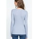 thumbnail image 4 of Saronite Camiseta Térmica Básica de Algodón Acanalado con Cuello en V y Manga Larga, Color Azul Nube (para Mujer), 4 of 4
