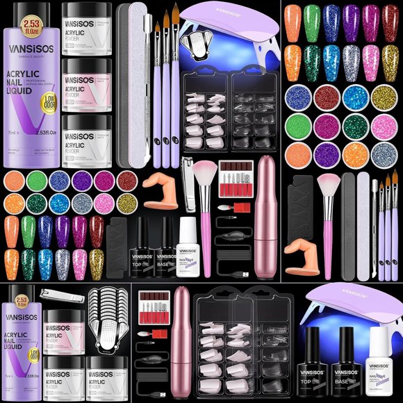 Kit de Uñas Acrílicas VANSISOS 2.53 oz (75 ml)