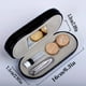 thumbnail image 1 of 1pc Leather Double Eyeglass & Contact Lens Case - Perfect for Travel, Home, and Storage!, 1 of 3