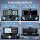 thumbnail image 5 of Pantalla inalámbrica Apple CarPlay TECXERLLON de 10.26" con cámara de tablero 4K, 5 of 7