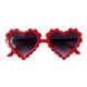 thumbnail image 2 of Ni?os Ni?os Ni?as Gafas De Sol De Plástico Lentes En Forma De Corazón UV400 Rojo, 2 of 5
