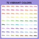 thumbnail image 2 of Juego de rotuladores Artecho, 72 colores, doble punta, para libros de colorear para adultos, 2 of 6