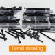 thumbnail image 3 of Kit de tornillos AvrestYPT M3 – 461 piezas, negro, con llave hexagonal, 3 of 7