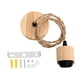 thumbnail image 3 of Cable De Luz Colgante Con Casquillo E27, Cable De Luz Colgante Para Sala De Estar, Bar, Cocina, Madera Negra Trenzada, 3 of 5