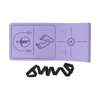 Magideal - Colchoneta De Cuerda Para Saltar Absorción De Golpes Para Adultos Fitness Con Correa De Transporte Aislamiento Acústico Protección Del Piso Colchoneta Violeta