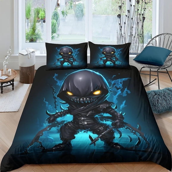 Juego De Funda Nórdica Demon Ninja Easy Care Fundas Nórdicas Easy Care Juego De 3 Piezas Juegos De Ropa De Cama De Microfibra Cama Doble