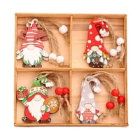Bothyi - 12 Adornos Colgantes De Madera De Navidad De Gnomo Con Agujeros, Decoraciones Navideñas