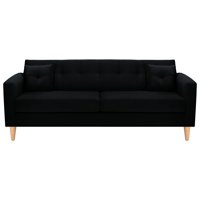 Bodevir - Sofa New Retro 3Cg Felpa 05 Negro