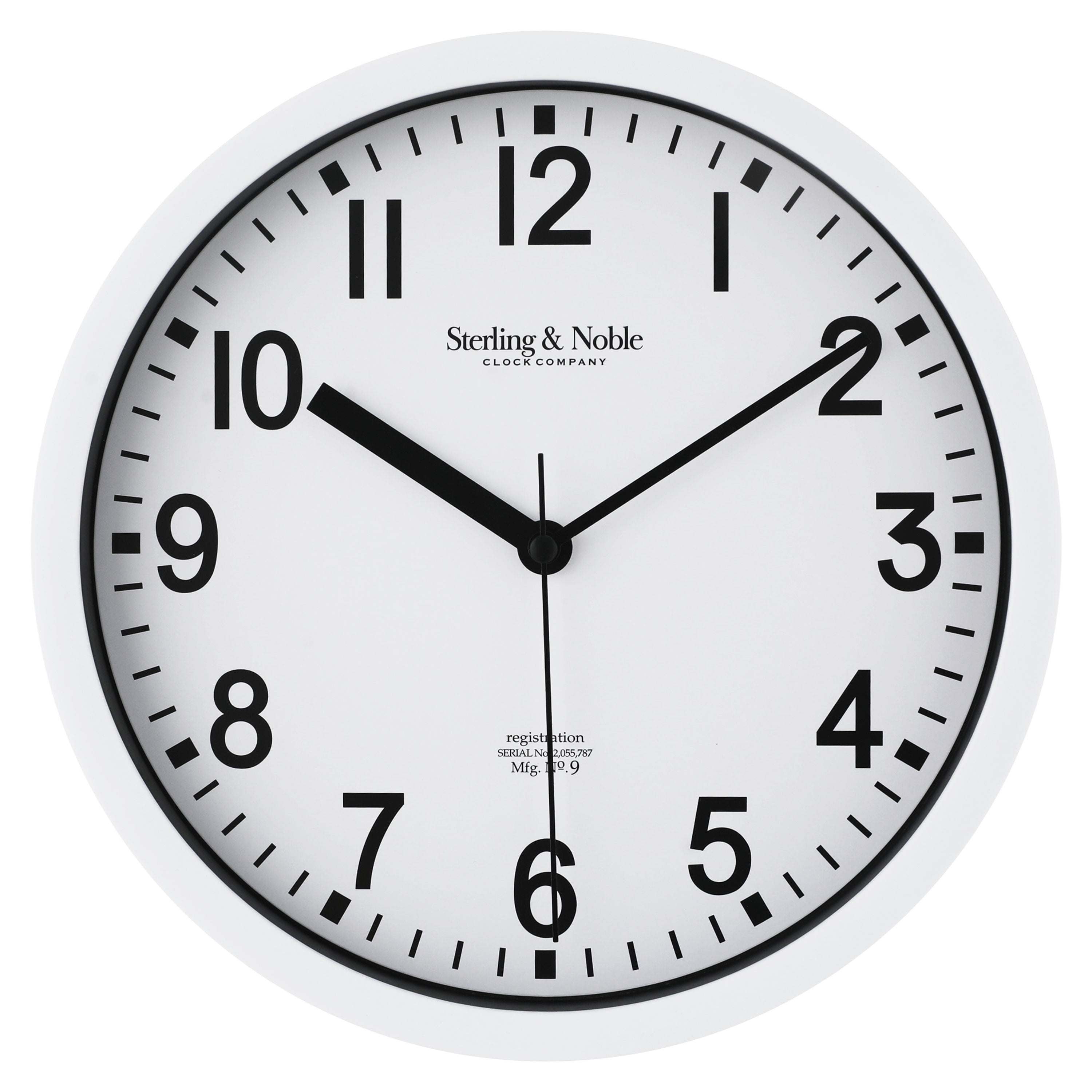 Mainstays - Reloj Pared Muro 22 Cm Blanco Circular
