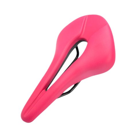 Ioensy - Sillín De Bicicleta Asiento De Cuero Pu Suave Acolchado Para Principiantes De Ocio Ciclismo