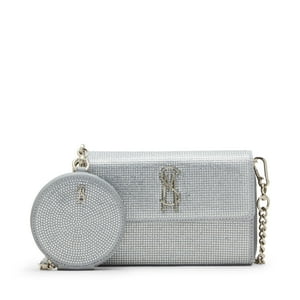 Monedero Bandolera Steve Madden Carina Con Diamantes De Imitación Plateados