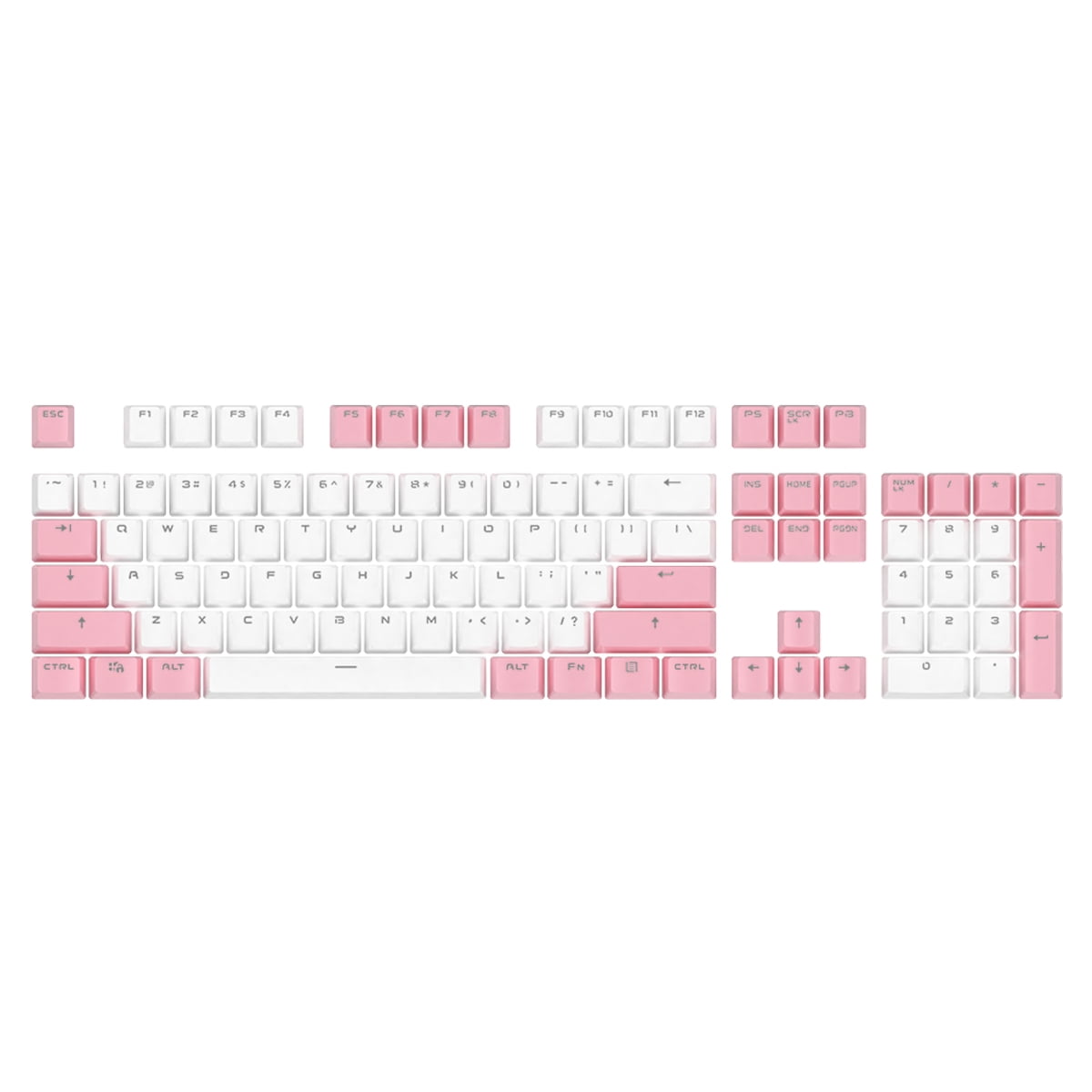 Ajazz - Keycaps Cherry Style Blanco/rosa –
