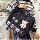 thumbnail image 1 of 3Ways Japanese Style Kawaii Backpack Girls Transparent Pocket Tote Itabag Crossbody Bags College Student Back To School Bags, 1 of 3