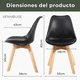 thumbnail image 5 of Pack 6 sillas para comedor tulip negras, 5 of 8