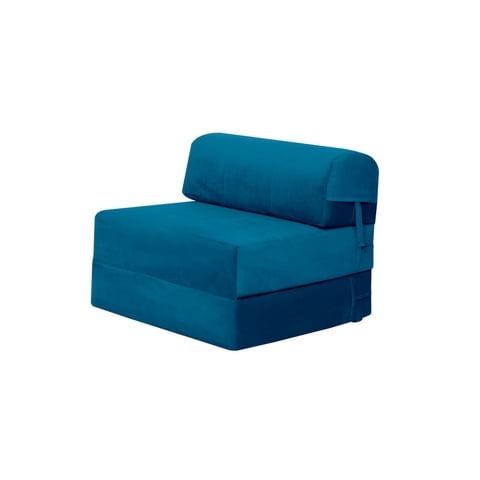 Latam Home - Sofa Cama Siena Tela Velvet Azul Petroleo