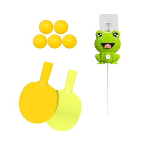 Ioensy - Tenis De Mesa Portátil Para Colgar En Interiores Con Bolas Interacción Cumpleaños Rana Cinco Bolas