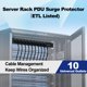 thumbnail image 5 of Soporte para rack Power Strip ThePoeStore de 10 salidas y 1 U con protector contra sobretensiones, 5 of 8