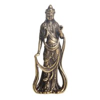 Magideal - Estatua De Bodhisattva Guanyin De Latón De 4,9 Cm, Decoración De Escritorio De Recuerdo En Miniatura Para Mascotas De Té Para Salón De Té, Decoración