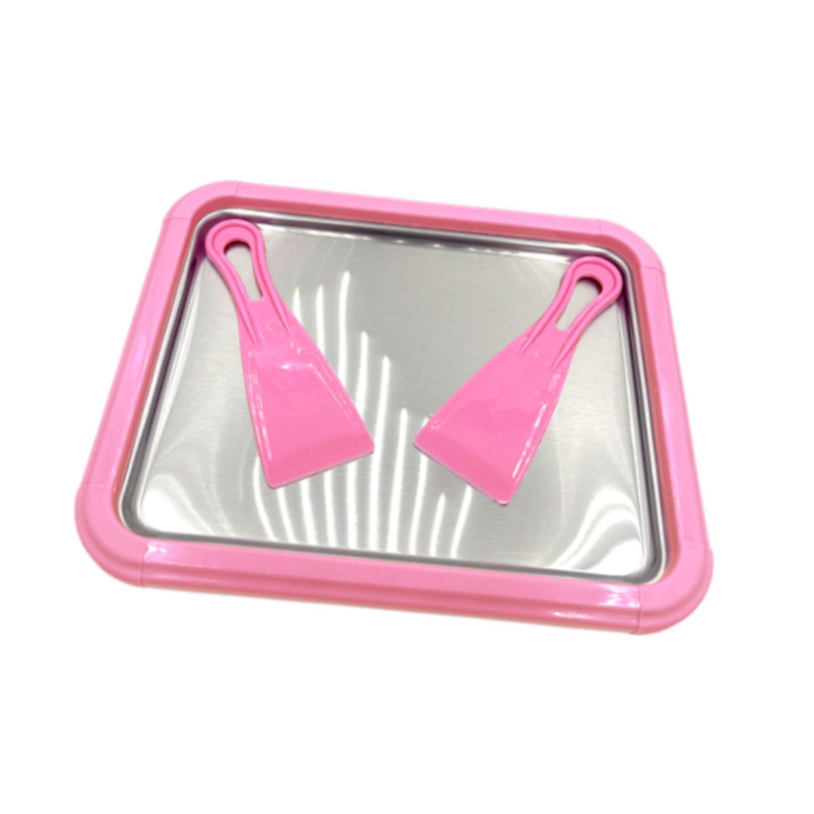 Magideal - Máquina Para Hacer Helados En Placa Máquina Para Hacer Helados Instantáneos Bandeja De Hielo Frito Máquina Casera Para Hacer Hielo Enrollado De Acero