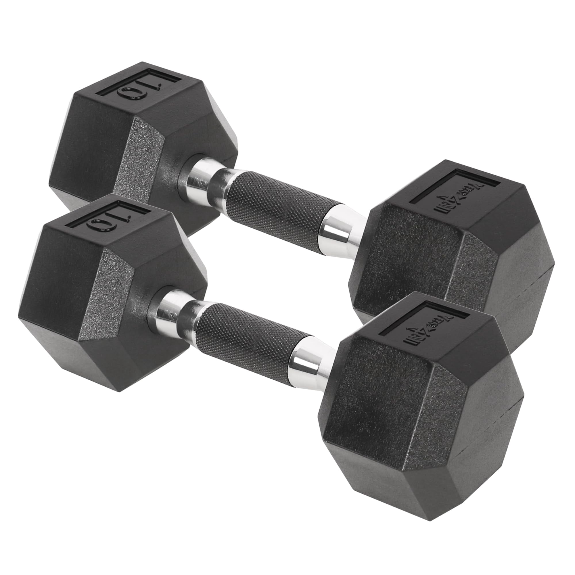 Empuñadura Hexagonal De Goma Para Mancuernas Yes4all, 4,5 Kg (10 Libras), Par