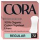 thumbnail image 1 of Period Liners Cora Regular 100% algodón orgánico (72 forros), 1 of 9