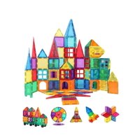 Set De Construcción Magnético Imán 200 Piezas Magnetic Tiles