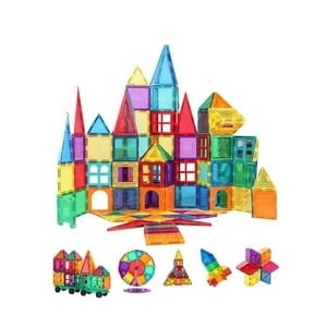 Set De Construcción Magnético Imán 200 Piezas Magnetic Tiles