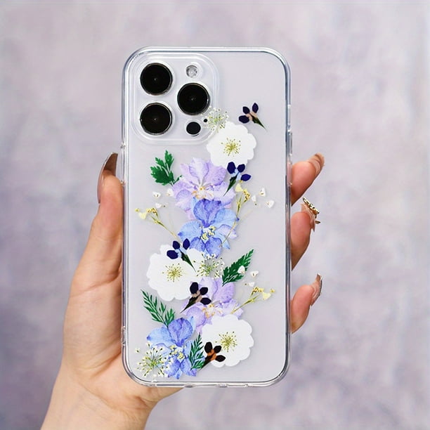 Flower Pattern, 2.0 Transparent All-inclusive Thickened Protective Phone Case, Full-Body Protection Shockproof Drop Proof Silicone Soft Rubber TPU Phone Case For IPhone7 To 14 Full Series