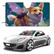 thumbnail image 1 of Corgi Parasol para Parabrisas Delantero Protector Plegable, Visera Solar para Auto Bloquea Rayos UV Mantiene tu Vehículo Fresco 130cm*70cm, 1 of 6