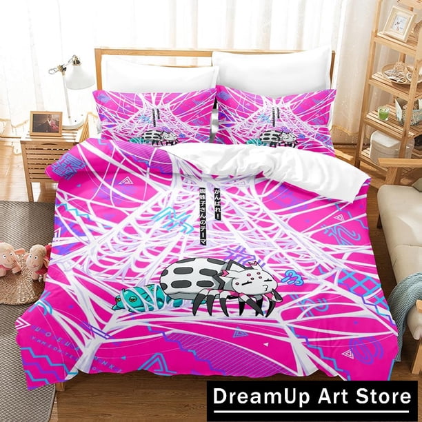 Anime So i m a spider so what kumoko Bedding Set Quilt Cover Bed Cover with Pillowcase Boys Adult