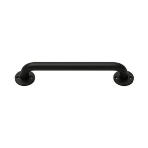 Glomed - Barra Seguridad Baño Acero Inoxidable 30 Cm - Negro