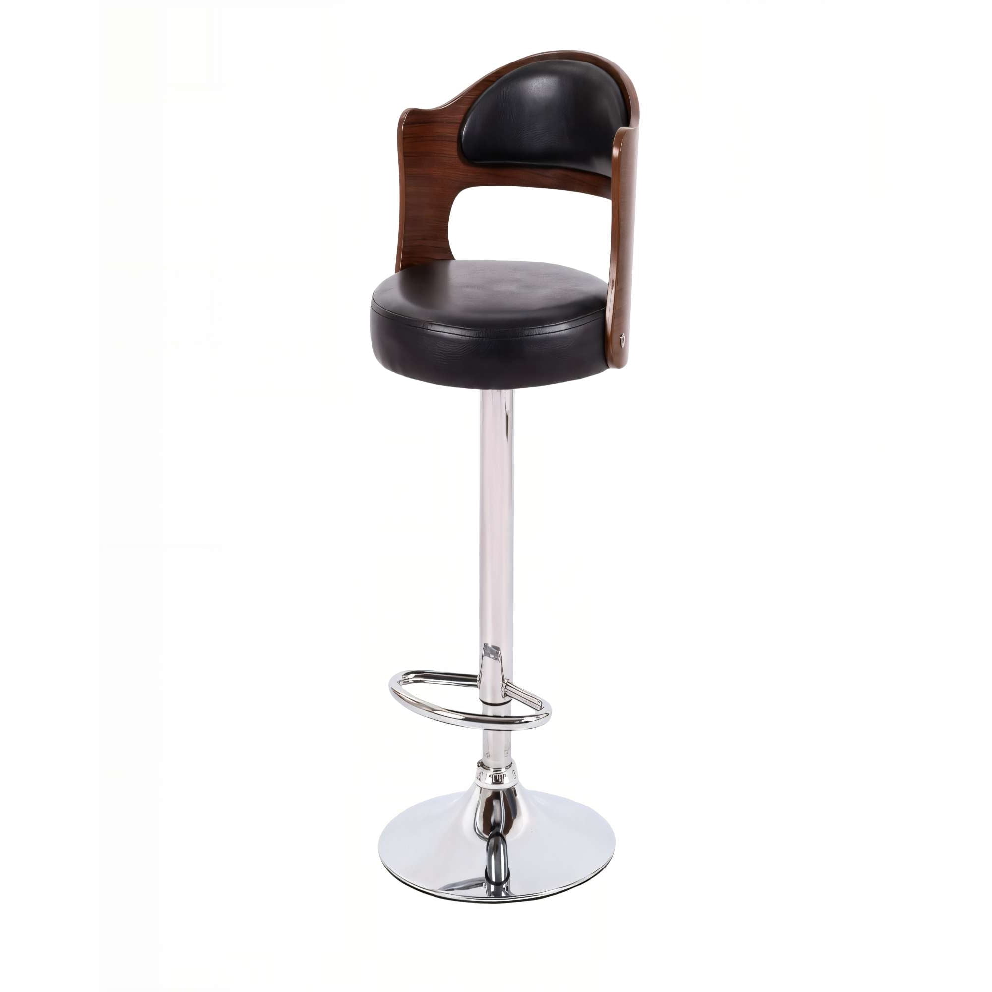 Genérico - Silla Para Bar Con Base De Metal Color Café Con Negro