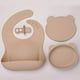 thumbnail image 3 of Make Mealtime Easier with this Baby Silicone Bib Spoon Suction Bowl Set!, 3 of 4