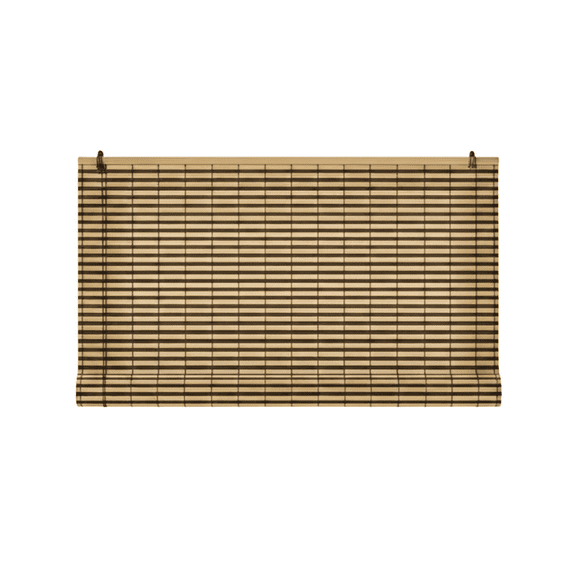 Cortina Roller Bambu Persiana Enrollable 150 X 180 Cafe Rayas Guiza