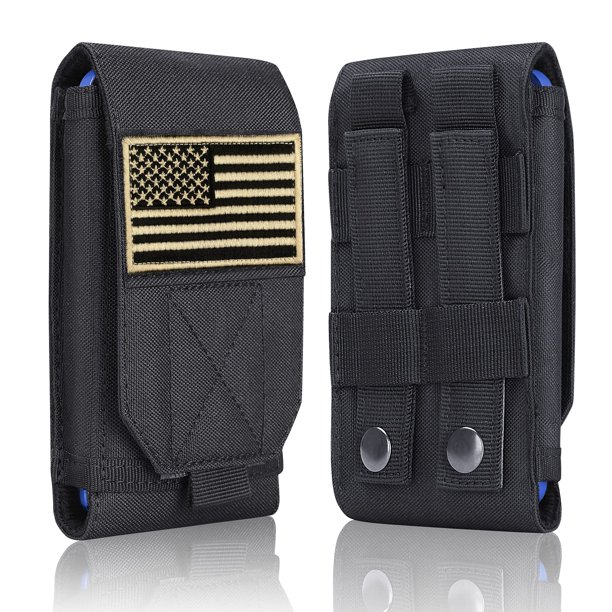 Funda táctica Molle para teléfono móvil Heyqie, negra, para iPhone 11, 12, 13 Pro Max, Samsung S22 S21 S20 FE Note 20, A13, A12A02S