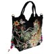 thumbnail image 5 of bordado de pavo real hecho a mano étnica bolsa de hombro de viaje bolsas de las mujeres negro, 5 of 5