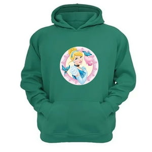 Genérico - Poleron Canguro Cenicienta Verde Aguamarina Talla Xs Unisex