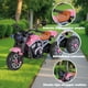 thumbnail image 4 of Moto Eléctrica Para Niños Motocicleta Clásica Luz Y Sonidos Rosada, 4 of 6