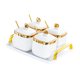 thumbnail image 2 of Condiment Canister Contenedor De Contenedor De Almacenamiento De Alimentos Nórdicos Para Fiestas 4 Jar Gold, 2 of 5