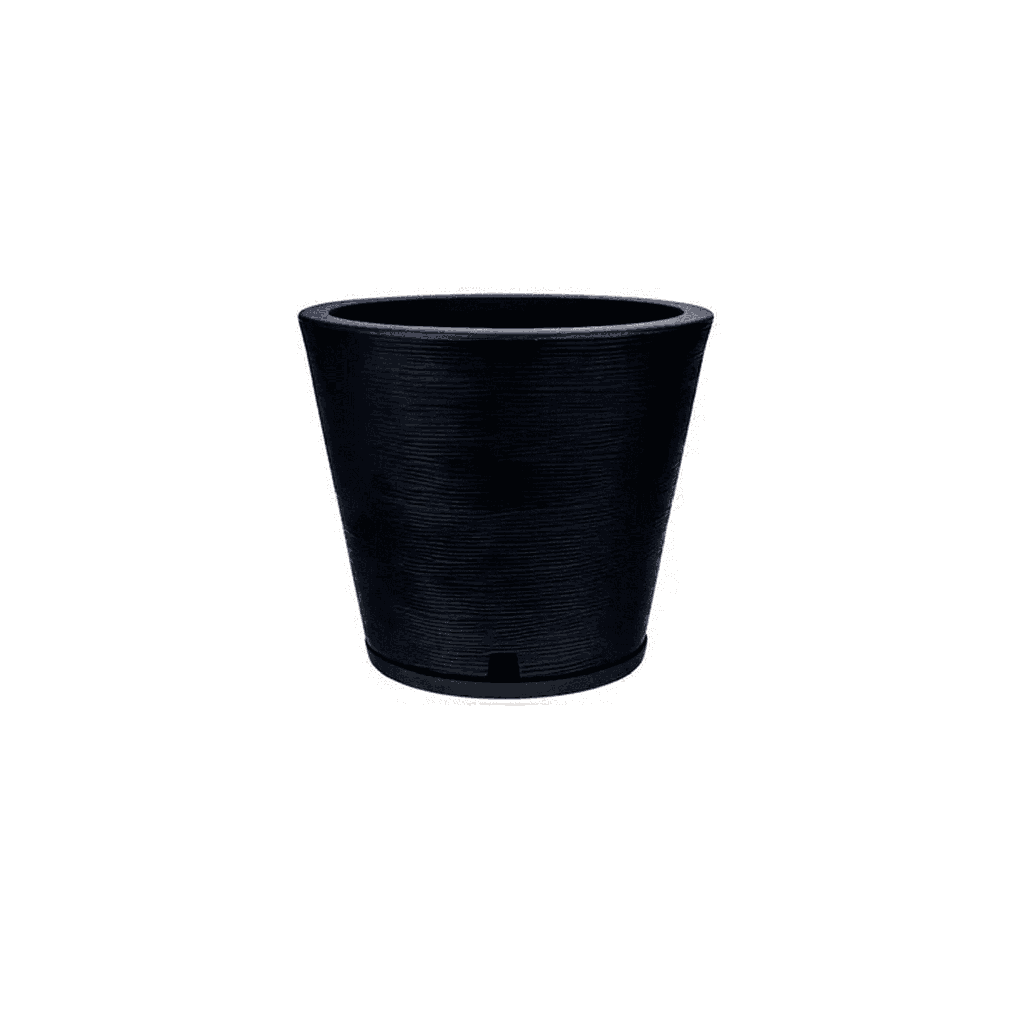 Genérico - Maceta Plástico Rotomoldeada Con Plato 34 X 35cm Negro